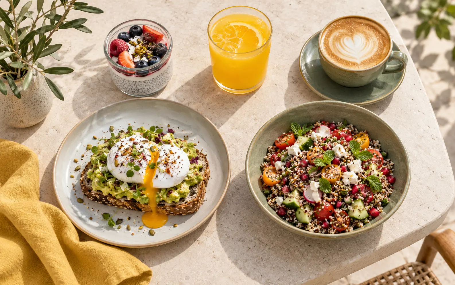 Breakfast and brunch dishes at Café G in St Julian’s